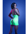 Fantasy Lingerie Glow Synthesize UV Reactive Seamless Keyhole Dress O/S