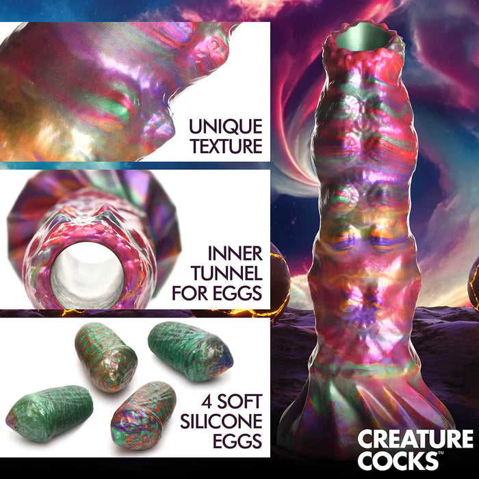 Creature Cocks Larva Silicone Ovipositor Dildo with Eggs