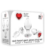 A&E Red Heart Gem Glass Plug Set