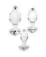 A&E Red Heart Gem Glass Plug Set