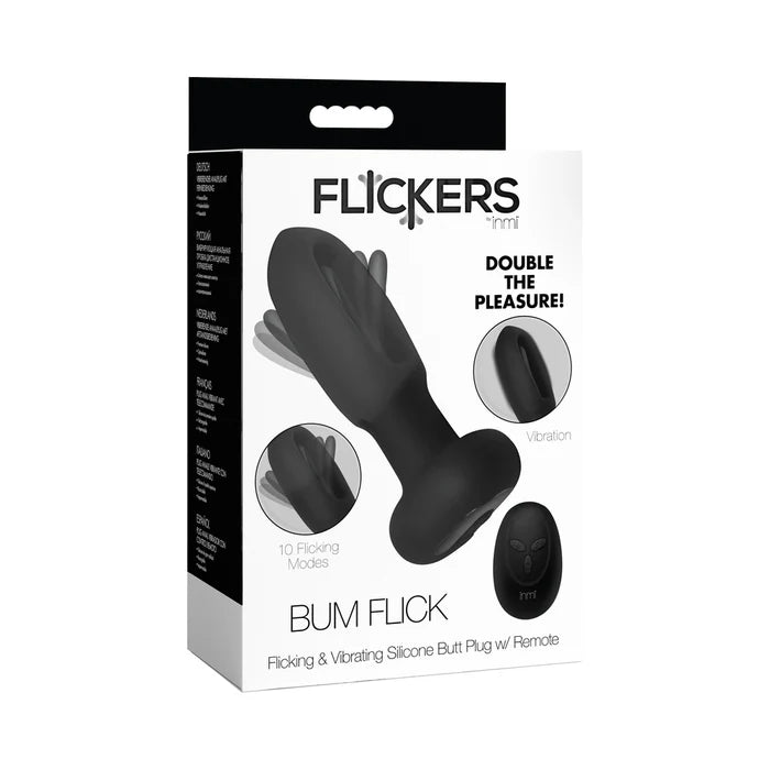 BF Flicking & Vibrating Butt Plug w/ Remote