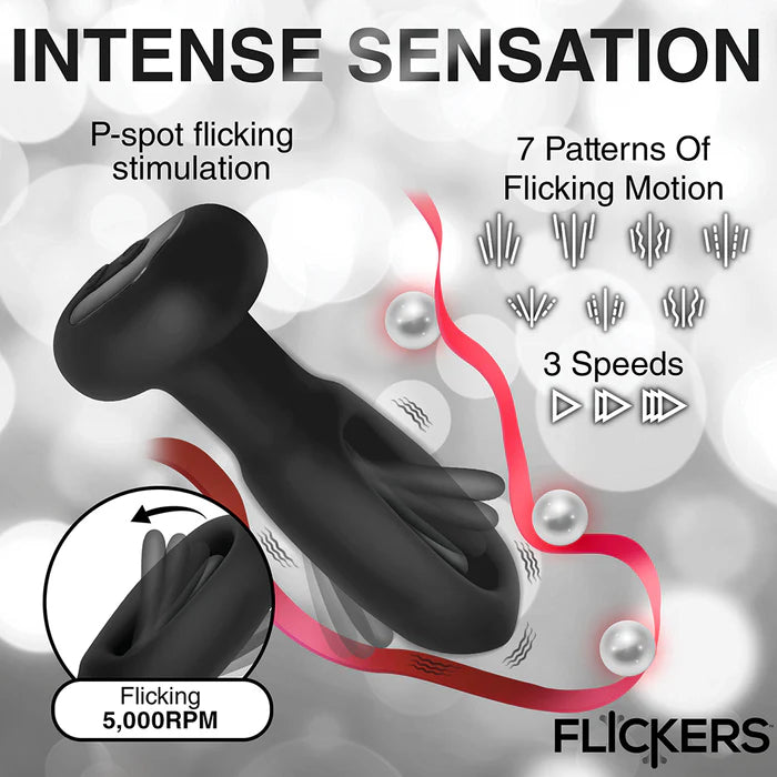 BF Flicking & Vibrating Butt Plug w/ Remote