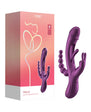 Trilux Kinky Finger Rabbit Vibrator with Anal Beads Purple