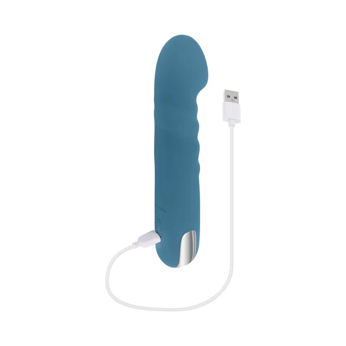 EV Queen Of All Trades Thrusting & Rotating Vibrator Teal