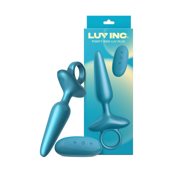 Luv Inc. Pr37: Pointy Ring Luv Plug Metallic Blue
