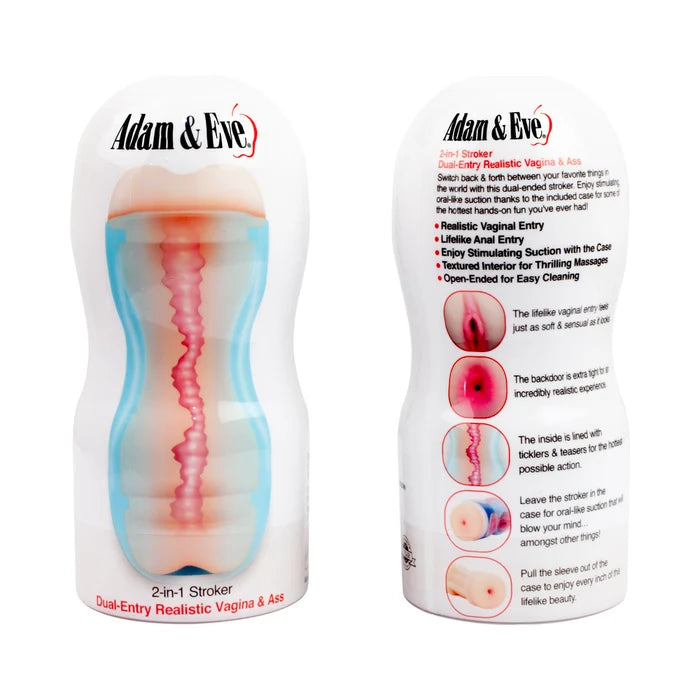 Adam & Eve 2-in-1 Stroker - Dual Entry Realistic Vagina and Ass