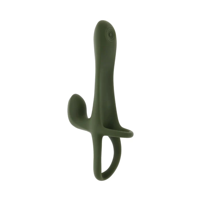 Strap Tap & Go Vibrating Girth Enhancer Green