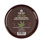 Earthly Body Hemp Seed 3-in-1 Massage Candle Tinsel Tease 6 oz.