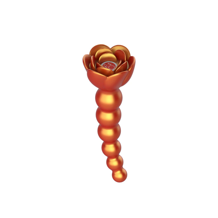 Adam & Eve Beaded Rose Blossom Silicone Anal Vibrator