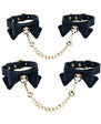 Temptasia Ardor Wrist & Ankle Restraints Black with Bow