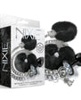 NIXIE Metal Butt Plug & Furry Handcuff Set Black