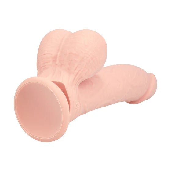 Realrock Realistic Dual Density Vibrating Silicone Dildo with Weighted Balls 6 in.