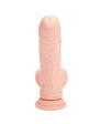 Realrock Realistic Dual Density Vibrating Silicone Dildo with Weighted Balls 6 in.