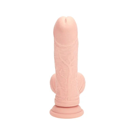 Realrock Realistic Dual Density Vibrating Silicone Dildo with Weighted Balls 6 in.