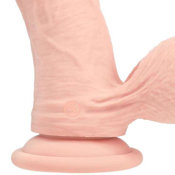Realrock Realistic Dual Density Vibrating Silicone Dildo with Weighted Balls 6 in.