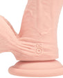 Realrock Realistic Dual Density Vibrating Silicone Dildo with Weighted Balls 6 in.