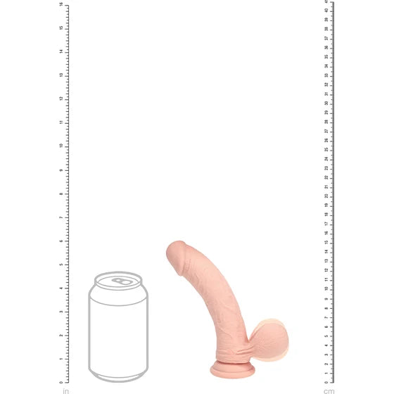 Realrock Realistic Dual Density Vibrating Silicone Dildo with Weighted Balls 6 in.