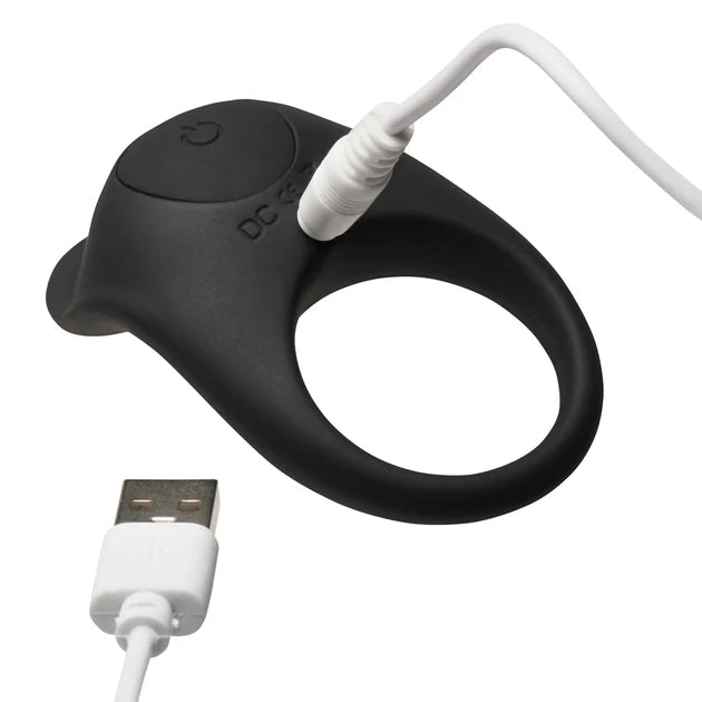 BANG! Vibrating Silicone Cock Ring Black
