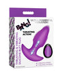 BANG! Thrusting & Vibrating Silicone Butt Plug Purple