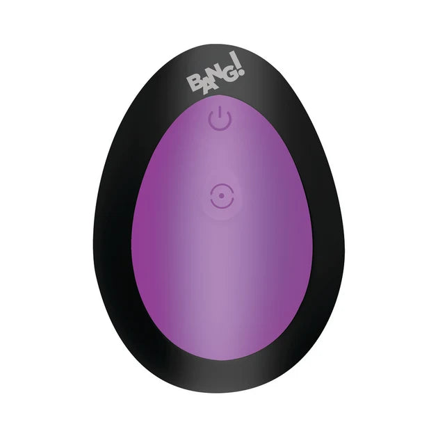 BANG! Thrusting & Vibrating Silicone Butt Plug Purple