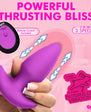 BANG! Thrusting & Vibrating Silicone Butt Plug Purple