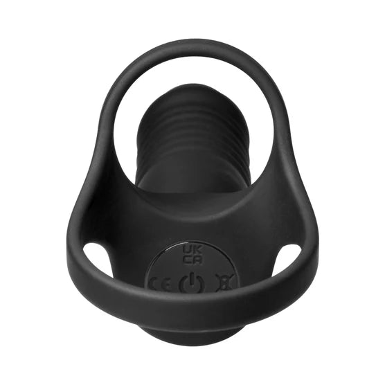 JOCK Enhancers Double Thrust Thrusting & Vibrating Double Penetration C-Ring w/ Remote