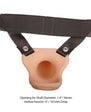 Addiction 7 in. Silicone Hollow Dong Strap-On Beige