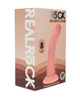 Realrock Dual Density Silicone Realistic Curved Dildo 6 in. Beige