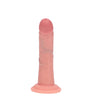 Realrock Dual Density Silicone Realistic Curved Dildo 6 in. Beige