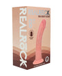 Realrock Dual Density Silicone Realistic Curved Dildo 8 in. Beige