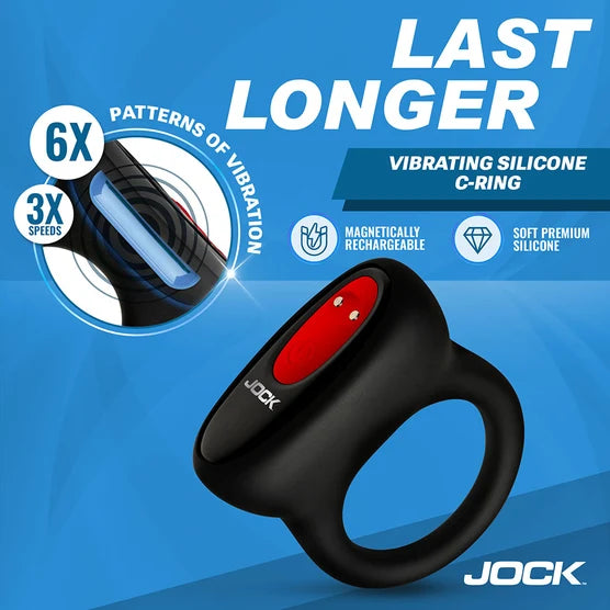 JOCK Enhancers Hard-On Vibrating Silicone C-Ring