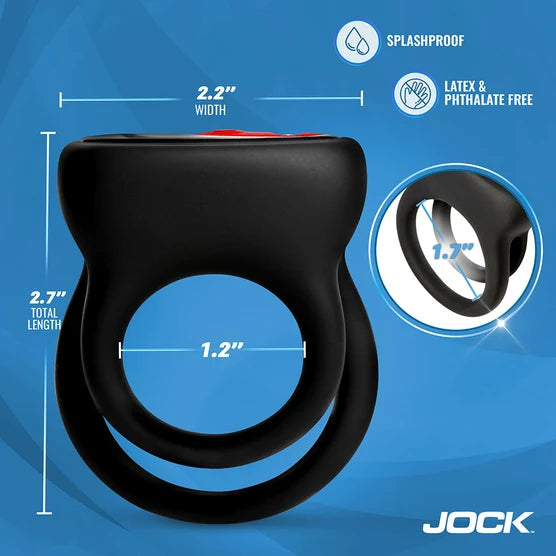 JOCK Enhancers Hard-On Vibrating Silicone Double C-Ring