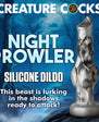 Night Prowler Silicone Dildo - Medium - Silver/Black