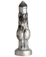 Night Prowler Silicone Dildo - Medium - Silver/Black
