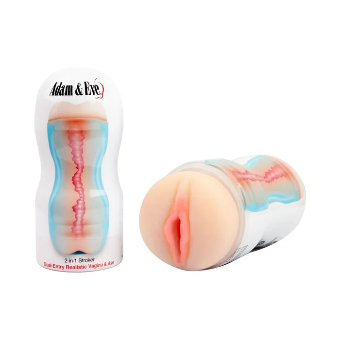 Adam & Eve 2-in-1 Stroker - Dual Entry Realistic Vagina and Ass