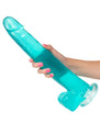 Size Queen Dildo with Balls 12in - Blue