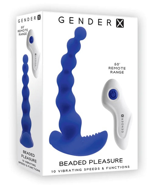 Gender X Beaded Pleasure Rechargeable Silicone Probe with Remote Control