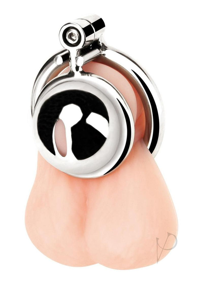 Blue Line Mini Cock Micro Chastity Cage - Stainless Steel