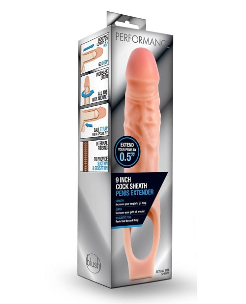 Performance Cock Sheath Penis Extender 9in - Vanilla