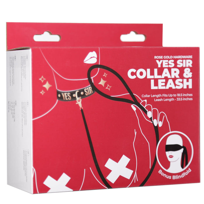 Punishment Yes Sir Collar/Leash - Rose Gold