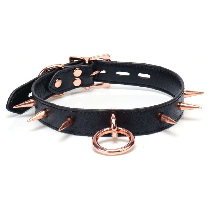Punishment Spiked Choker - Rose Gold