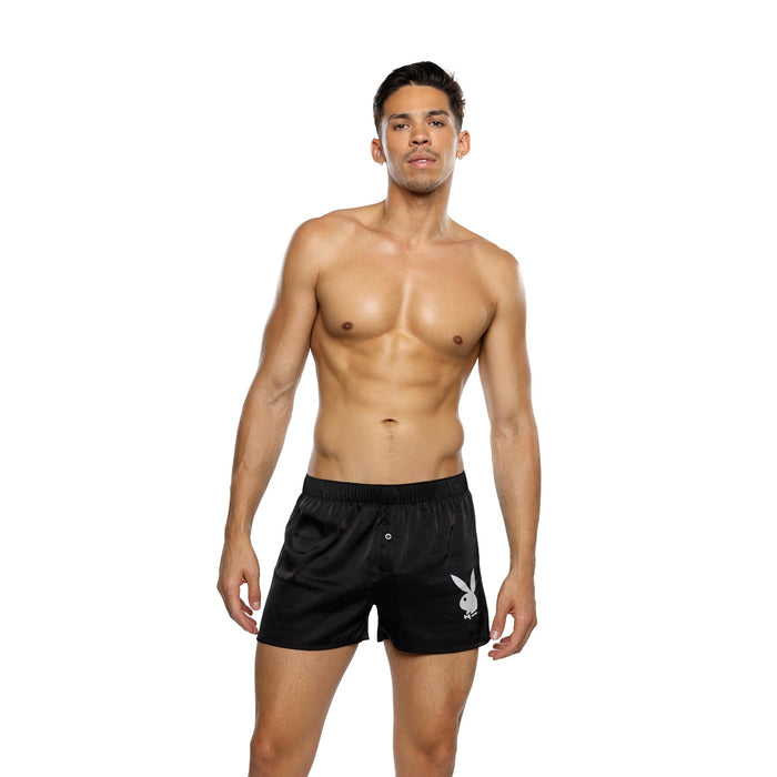 Playboy Burnout Bunny Boxer Briefs Black/White