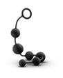 Anal Adventures Platinum Silicone Large Anal Beads Black