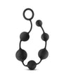 Anal Adventures Platinum Silicone Large Anal Beads Black