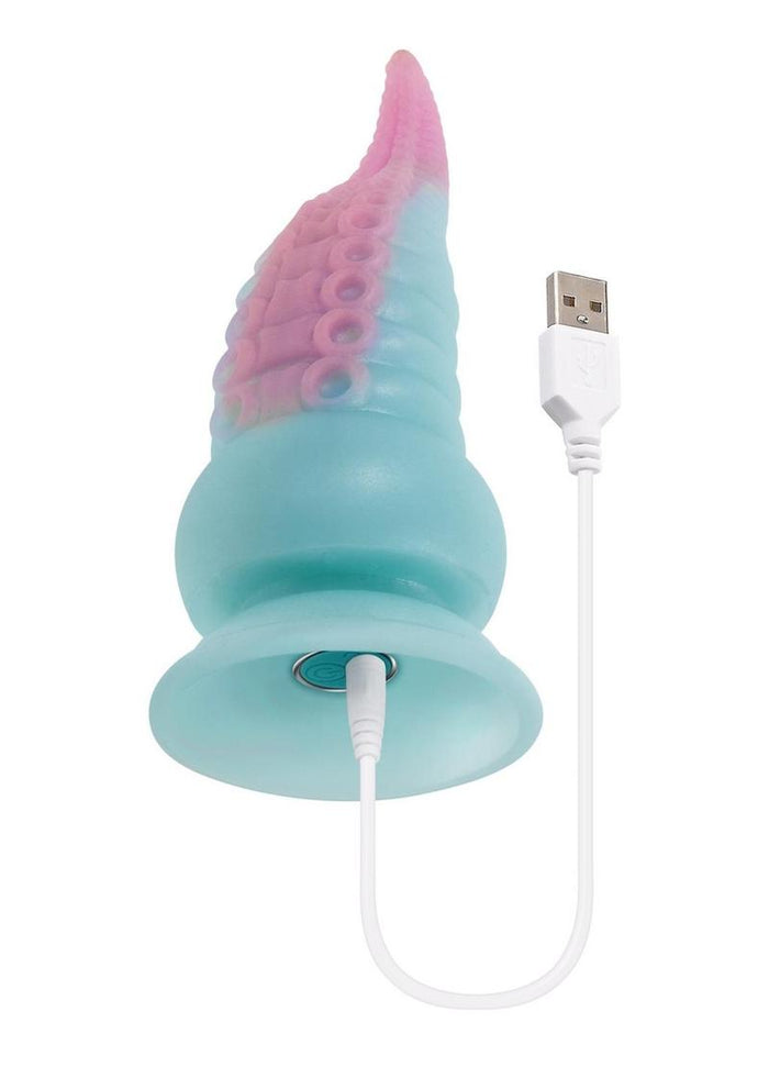Selopa Stuck on You Rechargeable Silicone Dildo - Pink/Blue
