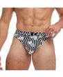Banana Cabana Lounge Brazilian Thong Black-White