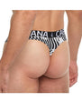 Banana Cabana Lounge Brazilian Thong Black-White