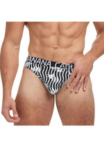 Banana Cabana Lounge Brazilian Bikini Black-White