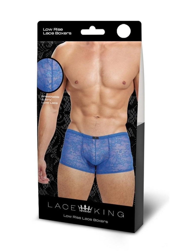 Lace King Lace Boxers - Blue
