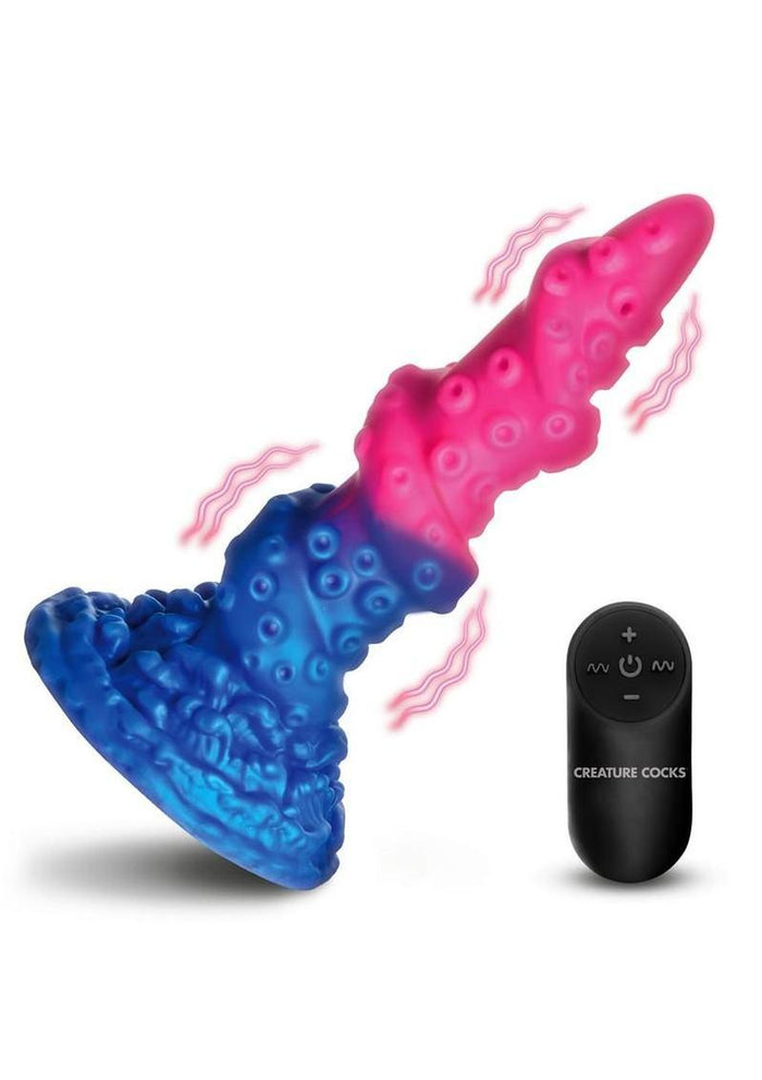 Creature cocks Deluxe Lord Kraken Vibrating Glowing Dildo